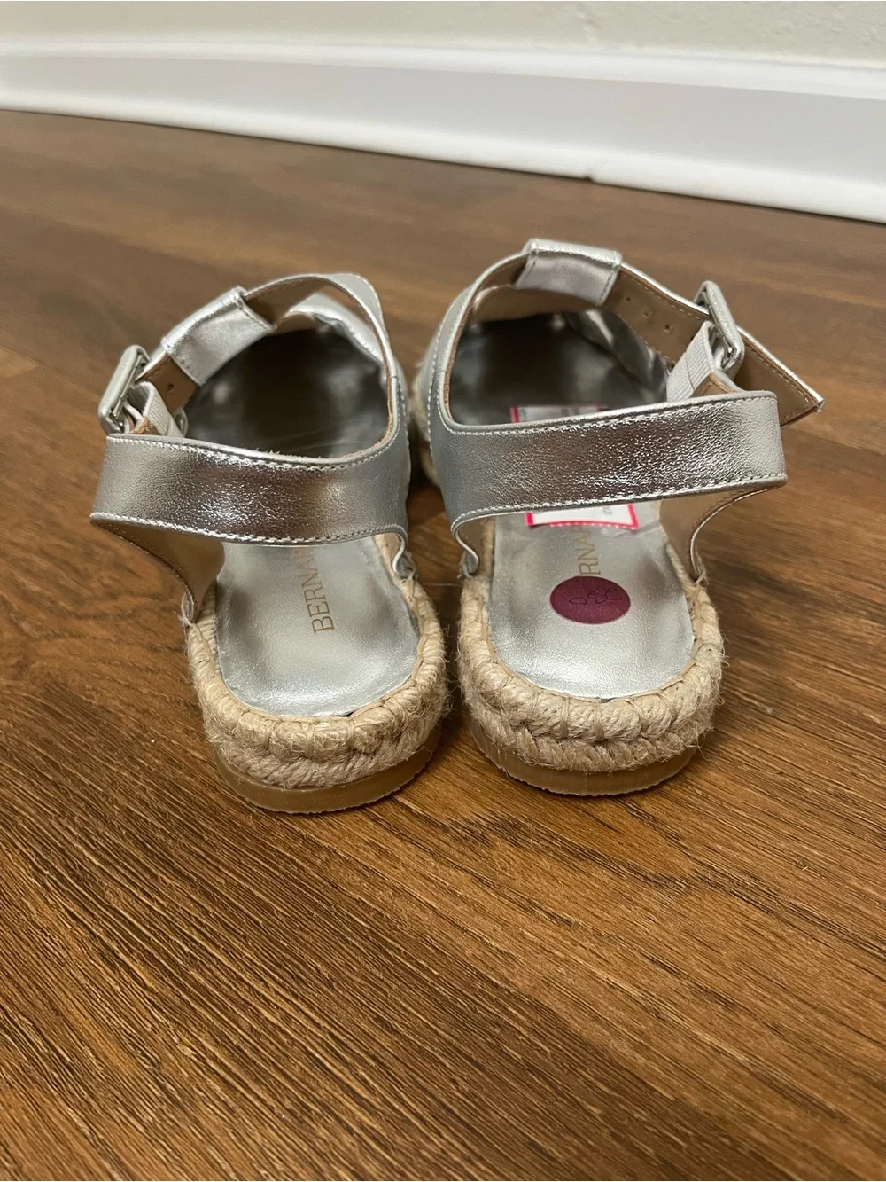 Bernardo Monri Metallic Espadrille Sandal Size 6